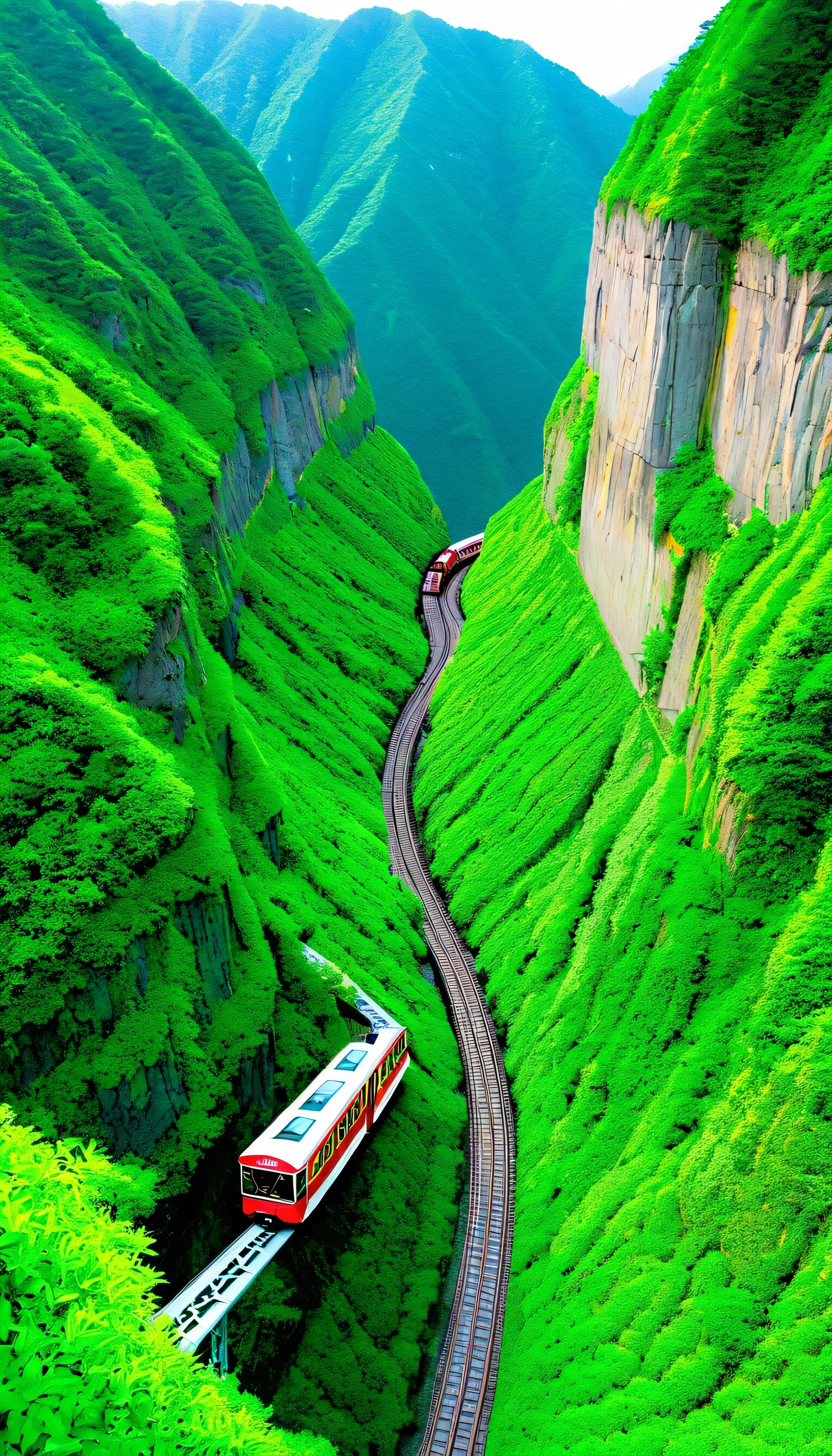 It features beautiful natural scenery、Deep valleys and steep cliffs。
You can enjoy the spectacular views from the trolley train。