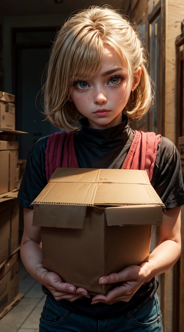 holding a box