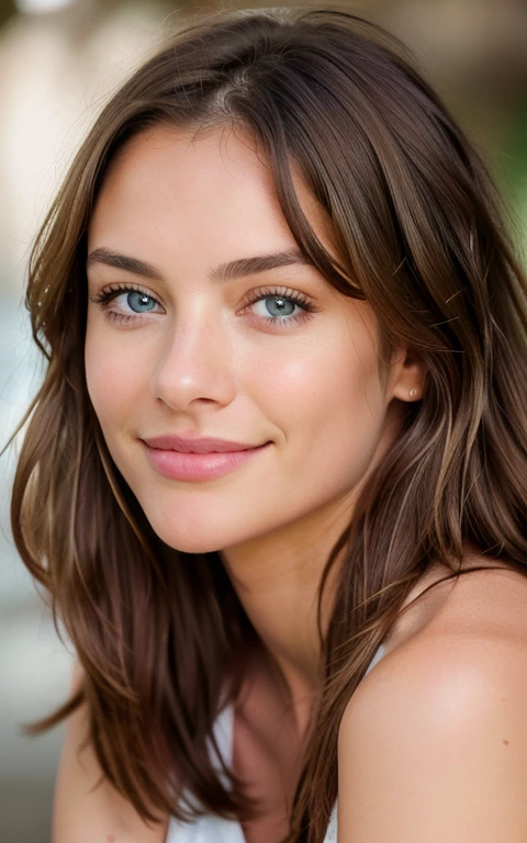 Beautiful brunette with blonde highlights, (Nude), highly detailed, 22 years old, , , smile face, natural wavy hair, blue eyes, high resolution, Masterpiece, Best quality, Intricate high detail, Highly detailed, Sharp focus, Detailed skin, realistic skin texture, texture, detailed eyes, professional, 4k, charming smile, shot on Canon, 85mm, shallow depth of field, Kodak Vision Color, Perfect Fit Body , extremely detailed, photography_\(ultra\), Photorealistic, Realistic, Post-processing, maximum details, roughness, real life, ultra realistic, Photorealism, photography, 8k UHD, photography, busty