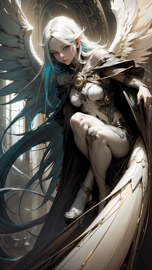Movie,Photorealistic Dark Wizard、I will be your Albino Angel.,Vibrant colors,elegant,Warm Tones,Surreal,Aaron Horkey and Jeremy Mann's 8K Photorealistic Masterpiece,Professional photography,Merton Bobzart's photos of the largest illuminations,Exquisitely rendered concept art in 8K resolution,Complex,elegant,Huge,wonderful,Mysterious Clouds