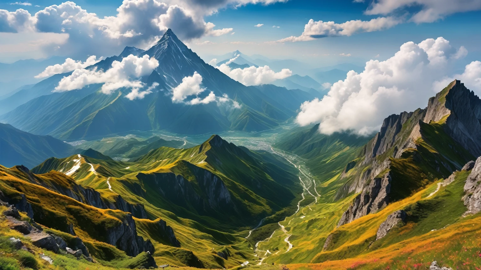 A mountain viewed from a hill, stunning nature in background, Paradise scenery, Paradise scenery, Beautiful mountain background, Heaven on top, High-altitude view, Breathtaking, beautiful view, HD Wallpapers, Beautiful cloudy atmosphere, Magnificent natural scenery, Really beautiful nature, nature and clouds in background, beautiful beautiful view
