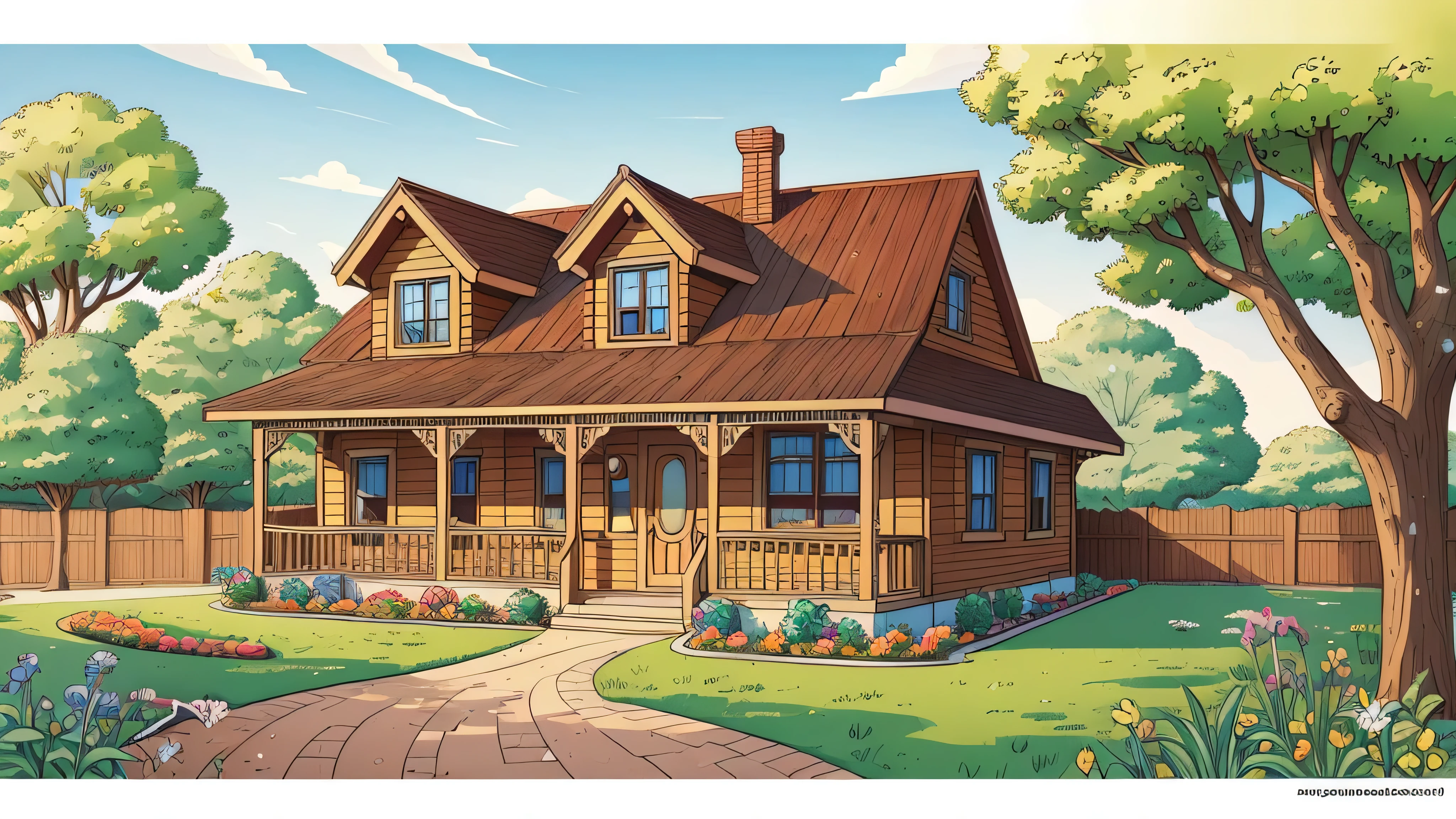 a house, full color illustration, color illustration,, children book illustration, colored illustration, story book illustration, an illustration of, hd illustration, illustrative story telling, illustration detailed, , childrenbook illustration, cartoon still, children's illustration, childrens book illustration, detailed illustration