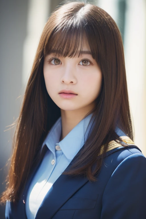 (masterpiece:1.5)、(Realistic:1.5)、(Highest quality:1.4、8k、RAW Photos)、
Ultra-high resolution、Professional Lighting、Perfect dynamic composition、classroom、
Film Grain、chromatic aberration、(Bokeh:1.1)、
Frank、Sophisticated、charm、Surreal、Attention to detail、Golden Ratio、
(1 girl)、Slender girl、Delicate and charming girl、Cute Woman:1.4、
Serious expression、Looking at the audience、Long Hair、
Light brown hair、Shiny Hair、
Realistic looking skin、
Beautiful Eyes、double eyelid、Thin arms、School uniforms、Navy Blue Blazer、Dress shirt、From the waist up
