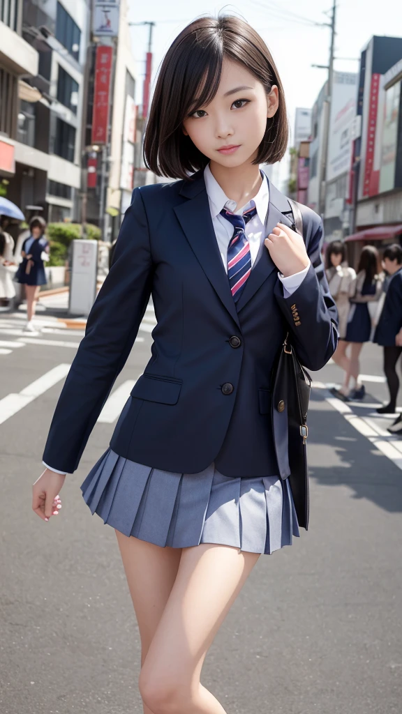Highest quality、Tabletop、Ultra-high resolution、(Realistic:1.4)、Mature high school girl、Modeled、Long legs、(Thin eyebrows:0.2)、(Thin lips:0.8)、(Small Nose:0.8)、Without makeup、short hair、(Japanese High School Uniform:1.2)、Blazer Uniform、Middle length pleated skirt、Cover your chest with your hands、LOL、(Perfect body:1.2)、Big city at night、it's snowing、Wet your hair、Snow stuck to the coat、By Michelangelo、Urzan-6500-v1.1、(The right move)、Correct Anatomy、