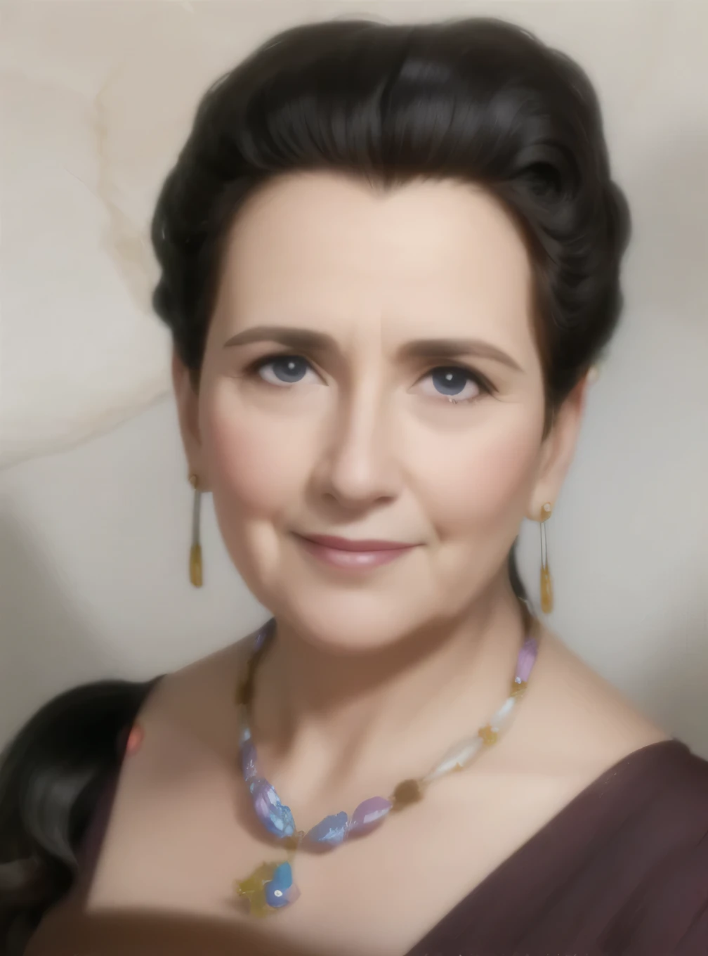 First lady of Nicaragua , He is 75 years old, curly black wavy hair. 