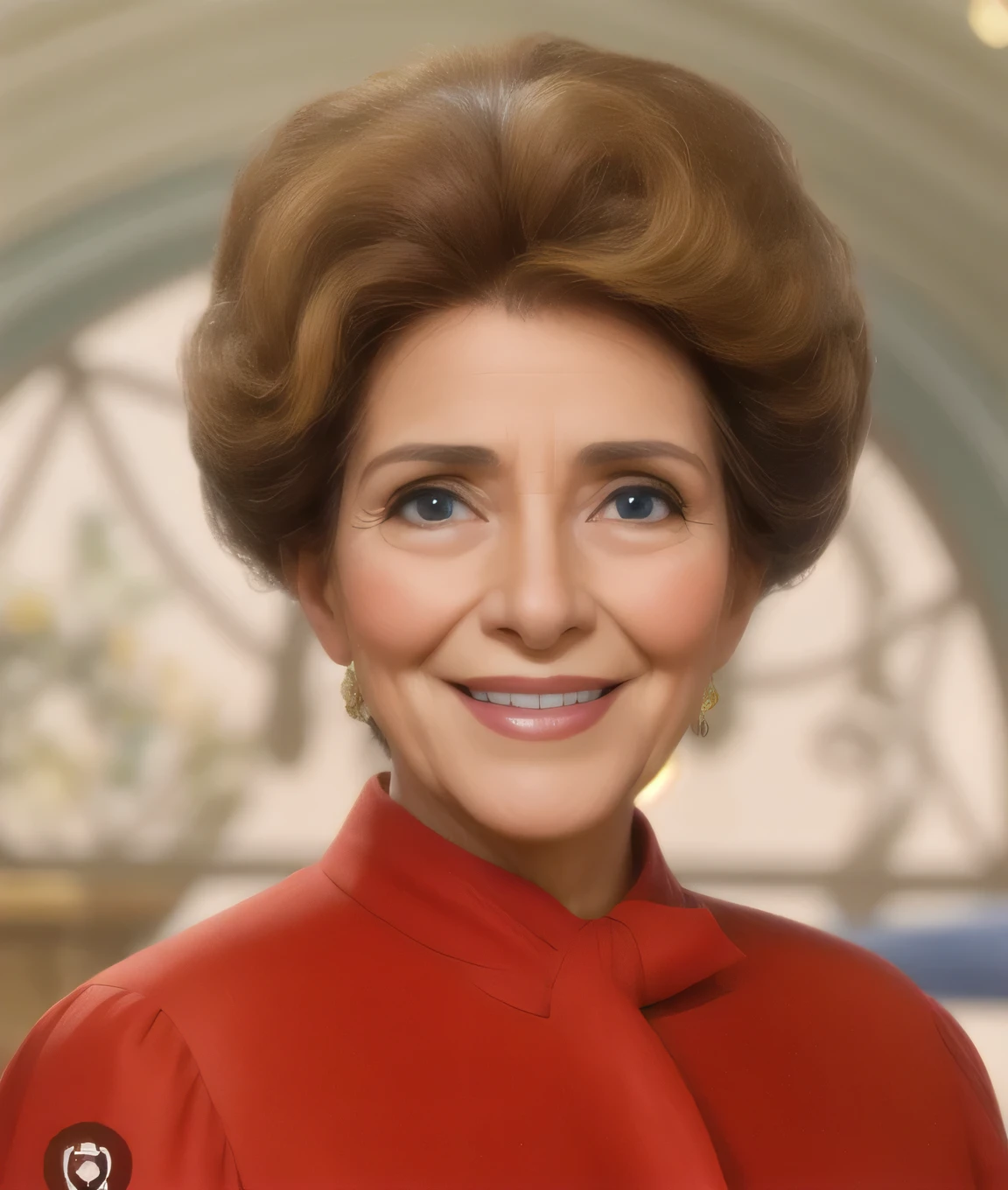 First lady of Nicaragua , He is 75 years old looking into the camera