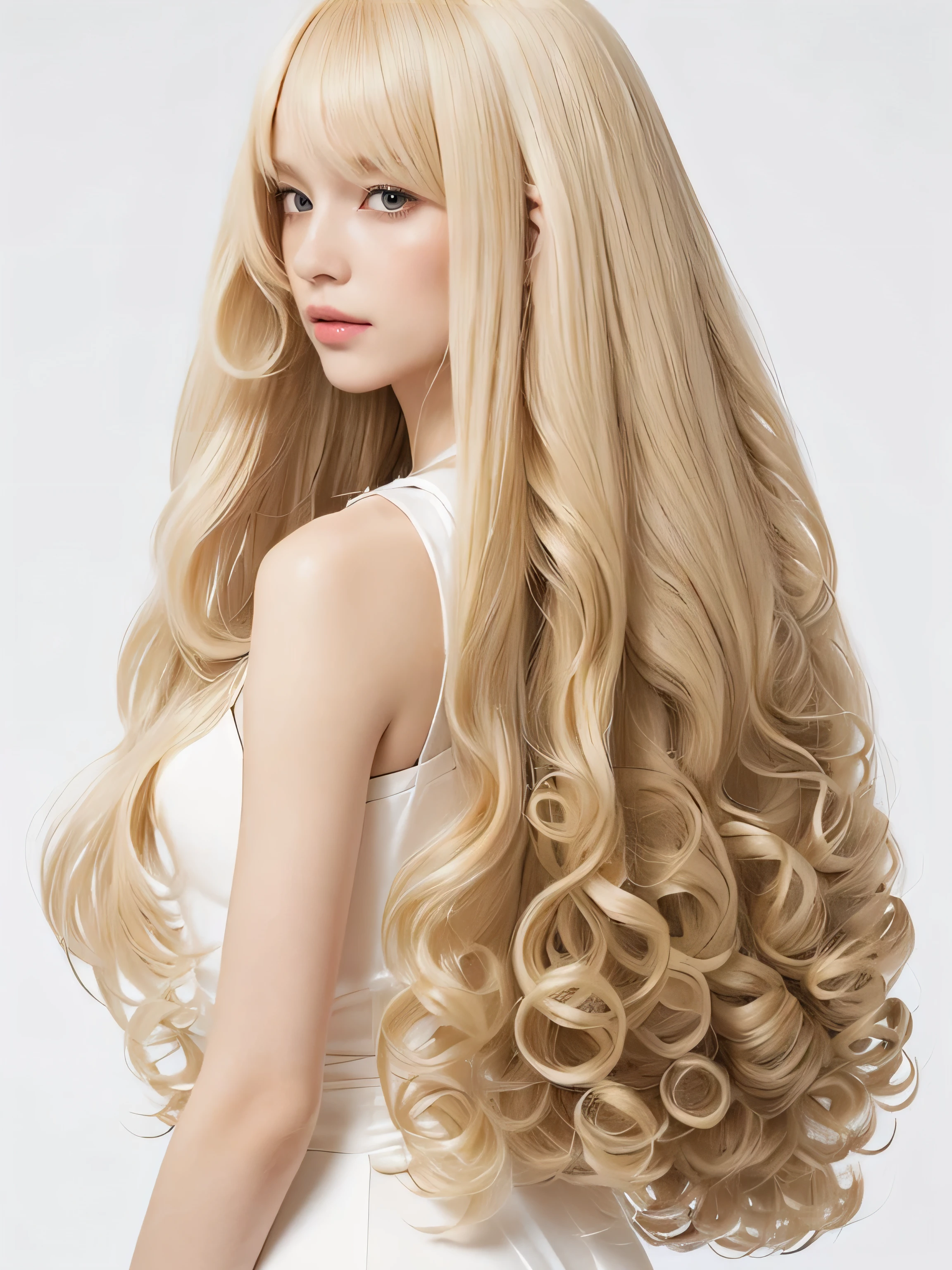 (Pure white wall background:1.8. Upper body photo from the knees up) ((Random poses showing off as much of her dress, back and hair as possible:1.5)) ((Her hair is incredibly straight:1.5)) ((Beautiful model with long blonde hair, girl with super length Hair, extremely length Hair, extra length Hair, very long, Flowing Hair, very length Hair, length Hair girl, very long, Flowing blonde hair, length Hair windy, very longBlonde Hair, length, Flowing Hair, length and or curly hair, with length Hair, length Hair!!!! Her highest quality hair is long and 真っ直ぐ or curly hair very long, best quality blonde, length hair in the center, Highest quality long Straight or curly hair, length, Straight or curly hair, beautiful, High quality blonde hair, length and Blonde Hair highest quality Straight or curly hair, length Hair, length and Straight or curly hair, highest quality Blonde Hair, Perfect silky Straight or curly hair of the highest quality, Straight or curly hair, highest quality Blonde Hair, length Blonde Hair Straight or curly hair, length, Light blonde hair Her hair is long and Straight or curly hair, very longBlonde Hair, length hair in the center, length Straight or curly hair, length, Straight or curly hair, beautiful hair of the highest quality, length Hair, length, Straight or curly hair Blonde Hair , length and free Straight or curly hair Blonde Hair, Straight or curly hair Blonde Hair)) (Her bangs are perfect.:1.3) (France's most beautiful 24-year-old hair model) ((highest quality)), ((masterpiece)), (family friendly) (Get used to it) Perfect Face (Her skin is a typical French complexion...、And very detailed) (Big Breasts) (She is wearing a gorgeous light blue princess dress:1.5) (She has a beautiful French face and a typical French figure...., Narrow eyes) (She has perfect beautiful makeup and face Lipstick is light red A solid eyeliner) ((Rich 1.4)) (Extremely detailed 8K) (Ultra-fine skin texture 1.4) (current, Vibrant:1.4), double eyelid Sharp focus:1.2