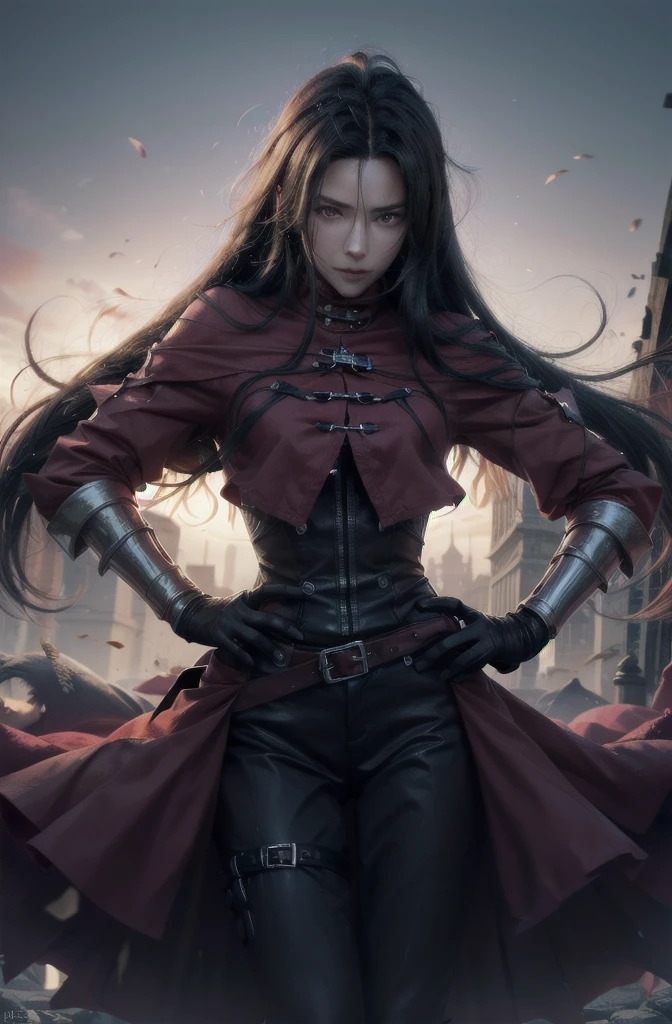 (Abdominal musclesurdos, High resolution, Ultra-detailed, High resolution), masterpiece, Best Quality, Final FantasyVII, Vincent Valentine, 1 man only, good looking, Wide range, Black Hair, Bright red eyes, Fine eyes and a fine face, armor, ((Complex weapons)), Sitting on the throne, Leg spread, Influenced smile, Annoying. Final Fantasy, Abdominal muscles, Cool pose, 頭に手を置いてベッドの上のAnime Boy, Beautiful anime poses, Anime hombre good looking, Anime Male Characters, Amazing anime 8k, Detailed Anime Character Art, Concepto de anime High resolution Anime MacManus, Anime Boy, ikuto yamashita, CG animation soft art, Manga wallpapers 4K, Inspired by Hiro Yamagata, Anime Wallpaper