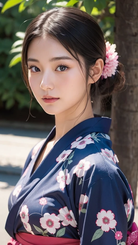 Japanese women、Clothes that do not expose skin、Close-up of face、yukata