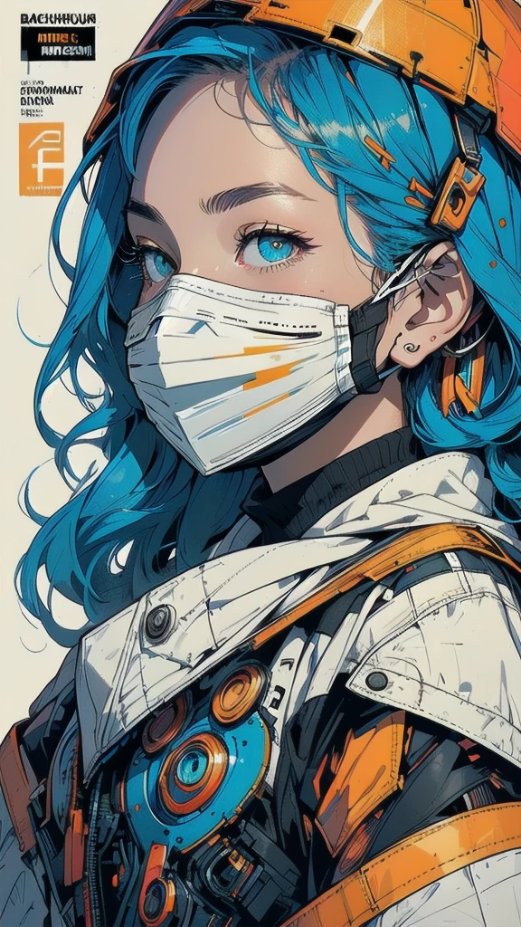 (((masterpiece, highest quality))),(((solo:1.2))),(((1girl:1.2))),32k wallpaper, very detailed, poster, vintage science fiction,((bauhaus)),(shape),(((abstract))),(mid century modern),(((((portfolio))))),(((((Close-up))))),(((((bust up))))),((((more various angle)))),((((highlight)))),((((heterochromia)))),(((complete. detailed face))),((((Extremely talented)))),(((((most complecated all cover mask))))),(Colorful color scheme),(((detailed unlimited complete equipment : shining Artificial eye))),(((((Absolutely simple background))))),(((texture : halftone))),(((Hold your mouth with your hand)))