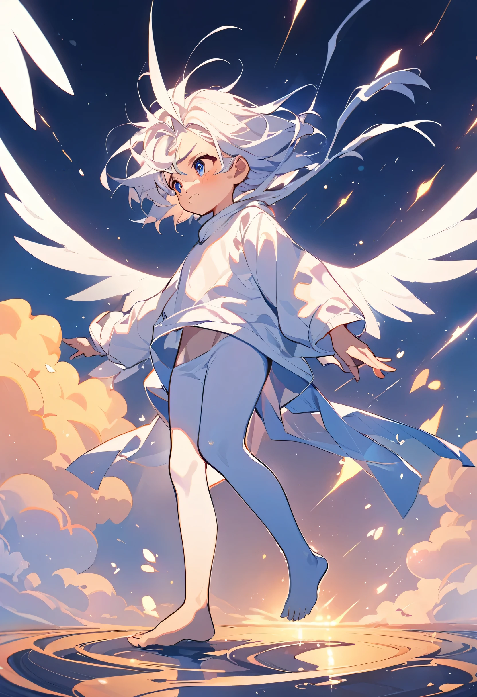 Little boy,boy,cute,Thin,struggle,Everlasting,illumination,charming,boys ,Wearing tights,Full body portrait,smooth,full-body tights,Thin,Wear only pants,outdoor,Small pants,outdoor,Standing,Thin的Little boy,Will magic,White wings,Angel boy,smooth skin,White Effect,cute,Brilliant wings,gentle,Heal the wind,Barefoot,No clothes,No pants,cute,Thin,Brilliant wings