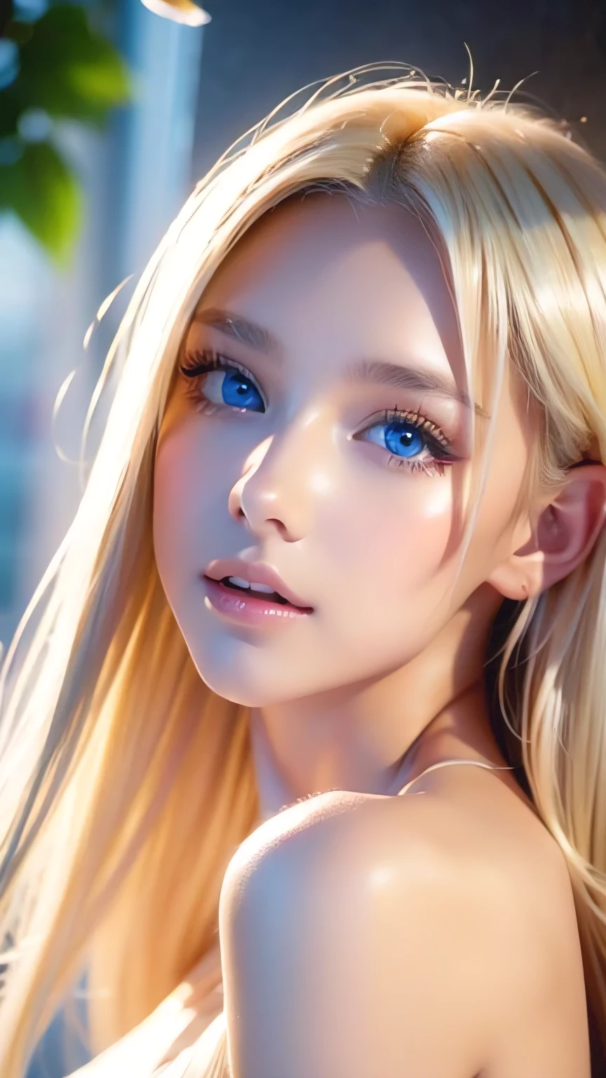 8k,Highest quality,The real picture,Intricate details,超A high resolution,Depth Field,Masseter muscle area,Natural soft light,Professional Lighting,One 15-year-old girl,(cute:1.2),(Gothic Fashion),Bright expression,Young shiny glossy white glossy skin,The ultimate beauty,The ultimate beautiful blonde girl,The most beautiful platinum blonde hair in the world,Shiny light blonde hair,Long silky blonde hair,Shiny beautiful bangs,Sparkling, clear, attractive, very bright cream white ice blue eyes,Very beautiful, lovely, cute1, beautiful blonde girl with a baby face、Blond hair blowing in the wind、Off the shoulder