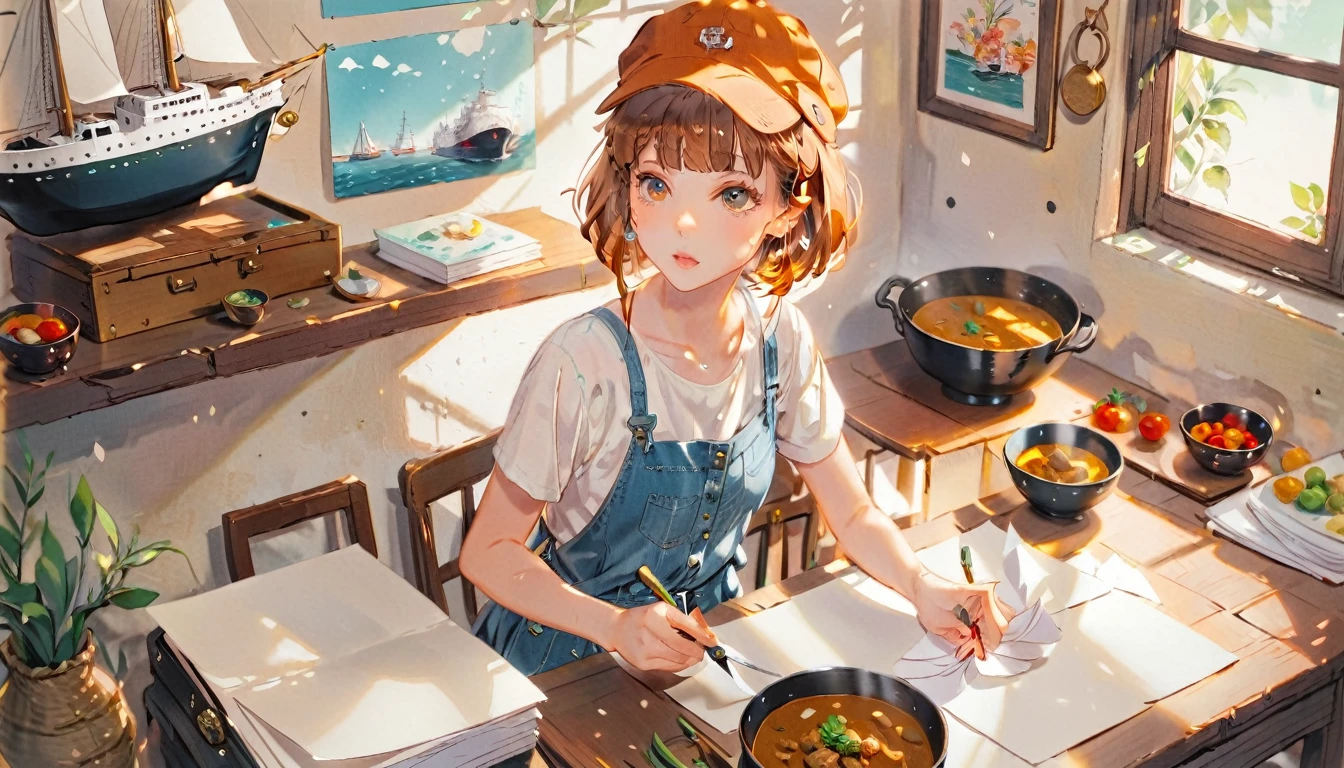 ((best quality)), ((masterpiece)), (detailed), (realistic), (official art), (extremely detailed CG unity 8k wallpaper), (hungry boy:1.2), (savoring instant noodles:1.1), (aroma wafting in the air:1.2), (steaming bowl:1.1), (joyful slurping:1.2), (contented expression:1.2), (messy hair:1.1), (casual attire:1.2), (chopsticks in hand:1.2), (floating steam:1.3), (colorful packaging:1.2), (delicious flavor:1.1), (comforting meal:1.2), (mouthwatering delight:1.2), (simple pleasure:1.1), (relaxed ambiance:1.2), (cozy scene:1.2), (nostalgic charm:1.2), (childhood memories:1.3), (everyday happiness:1.2), (captivating details:1.2), (rich textures:1.1), (mouthwatering depiction:1.2)