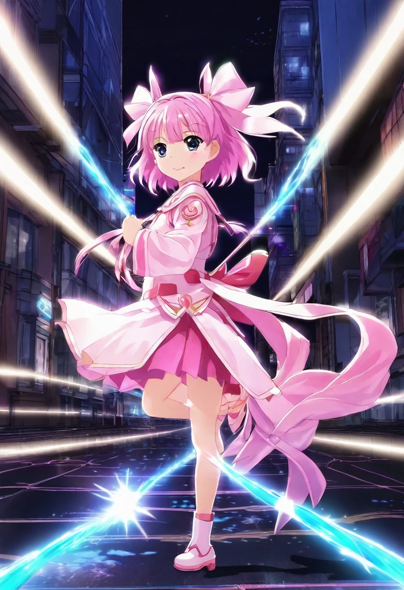 Magical girl transformation scene、Glowing effects