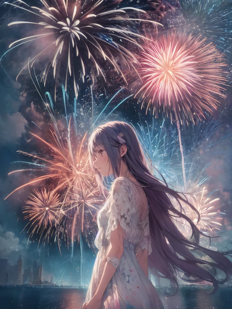 Absurd, High resolution, Super detailed, (One guy and one girl:1.3),(firework:1.4)
break
, Watercolor style, Soft Blending, dreamy washes, Delicate texture,
break
, Painting semi-transparent watercolors, Delicately colored, A subtle blend, Airy, Dreamlike quality.
break
, Bokeh Photo, Soft Focus, Out of focus highlights, Dreamy atmosphere, Glowing circle, Fascinating Depth
