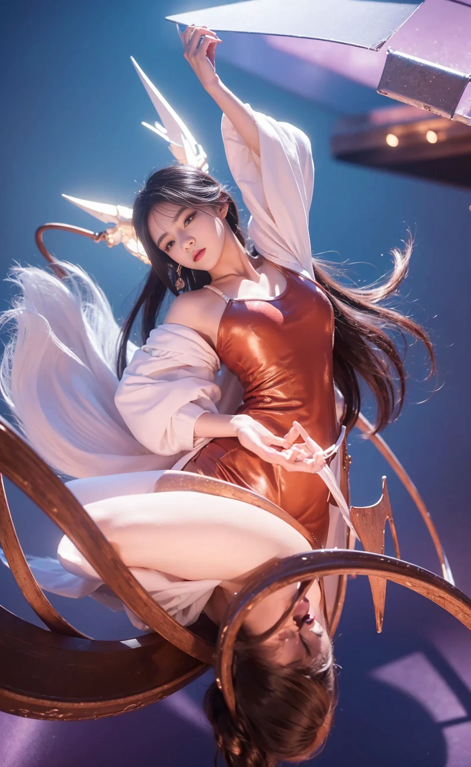 ((BEST quality,8k,Masterpiece:1.3)),upper body,,Sharp focus:1.2,Beautiful Woman with perfect figure,higly detailed facial and skin texture, Detailed eyes, Double eyelids, Interior view, ferpect lighting, Glowing skin, 