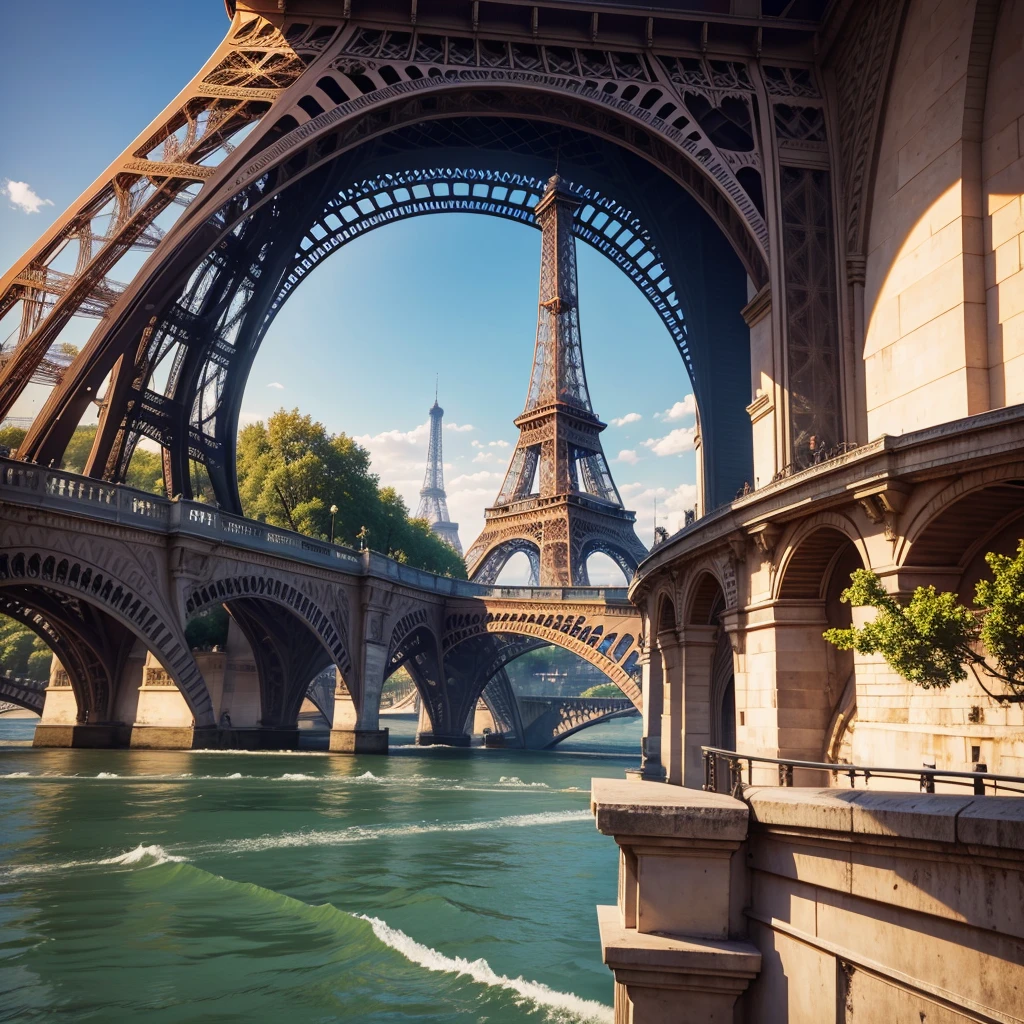 Eiffel Tower，Seine