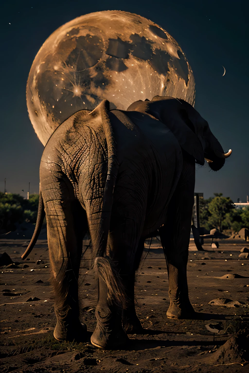 Elephant in the moon 