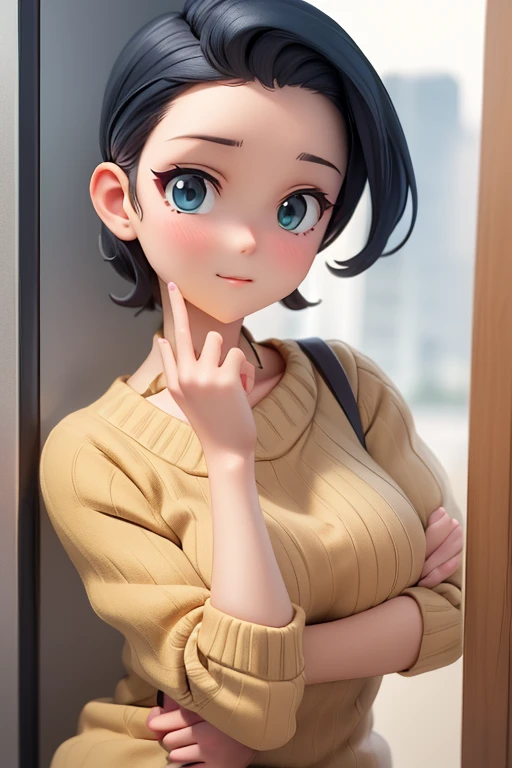 Cool woman,Sharp,Hair style slicked back,The forehead is visible,Married Woman,whole body,Character portrait
