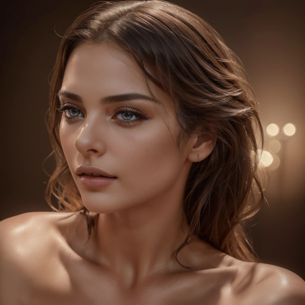 a naked woman, beautiful detailed eyes, beautiful detailed lips, extremely detailed face, long eyelashes, slim body, sensual expression, (best quality,4k,8k,highres,masterpiece:1.2),ultra-detailed,(realistic,photorealistic,photo-realistic:1.37),erotic, intimate, passionate, adult content, high quality photography, dramatic lighting, warm tones, cinematic composition