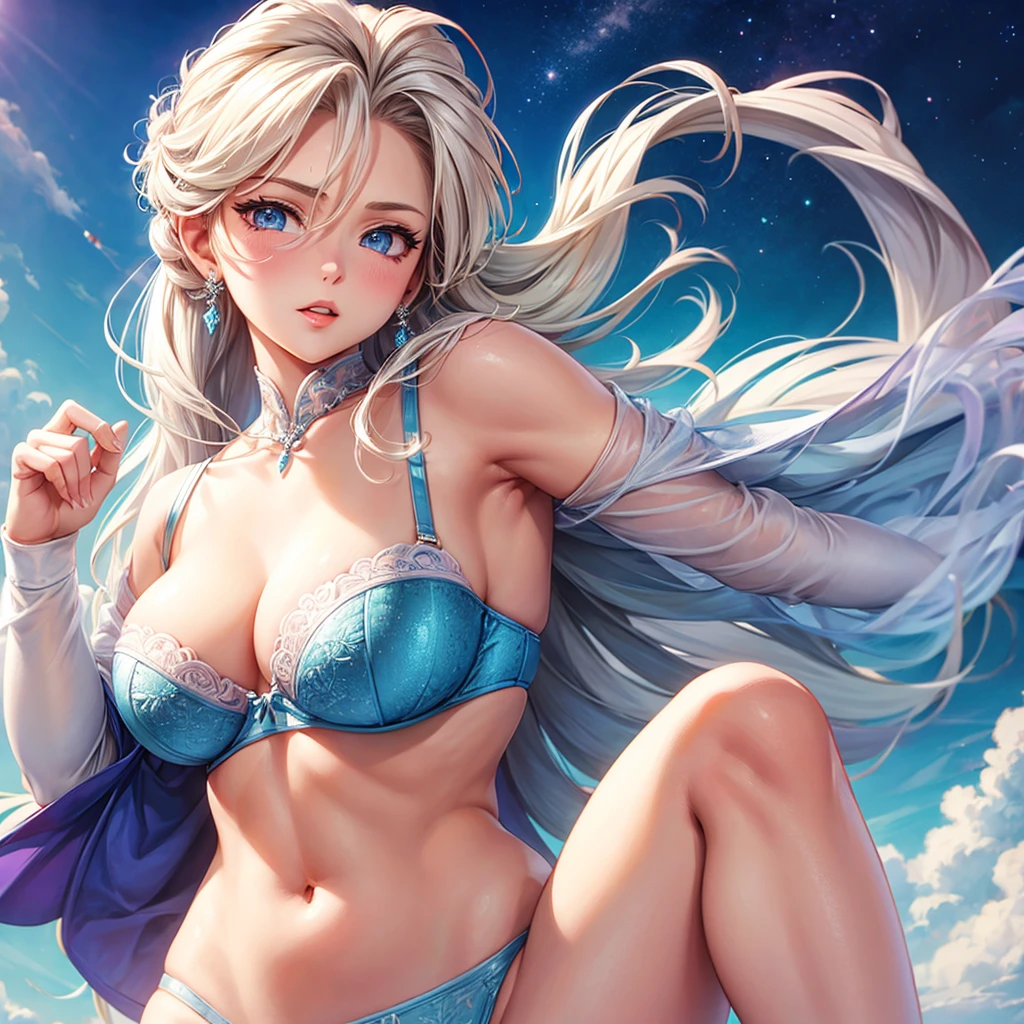 Busty Elsa in underwear