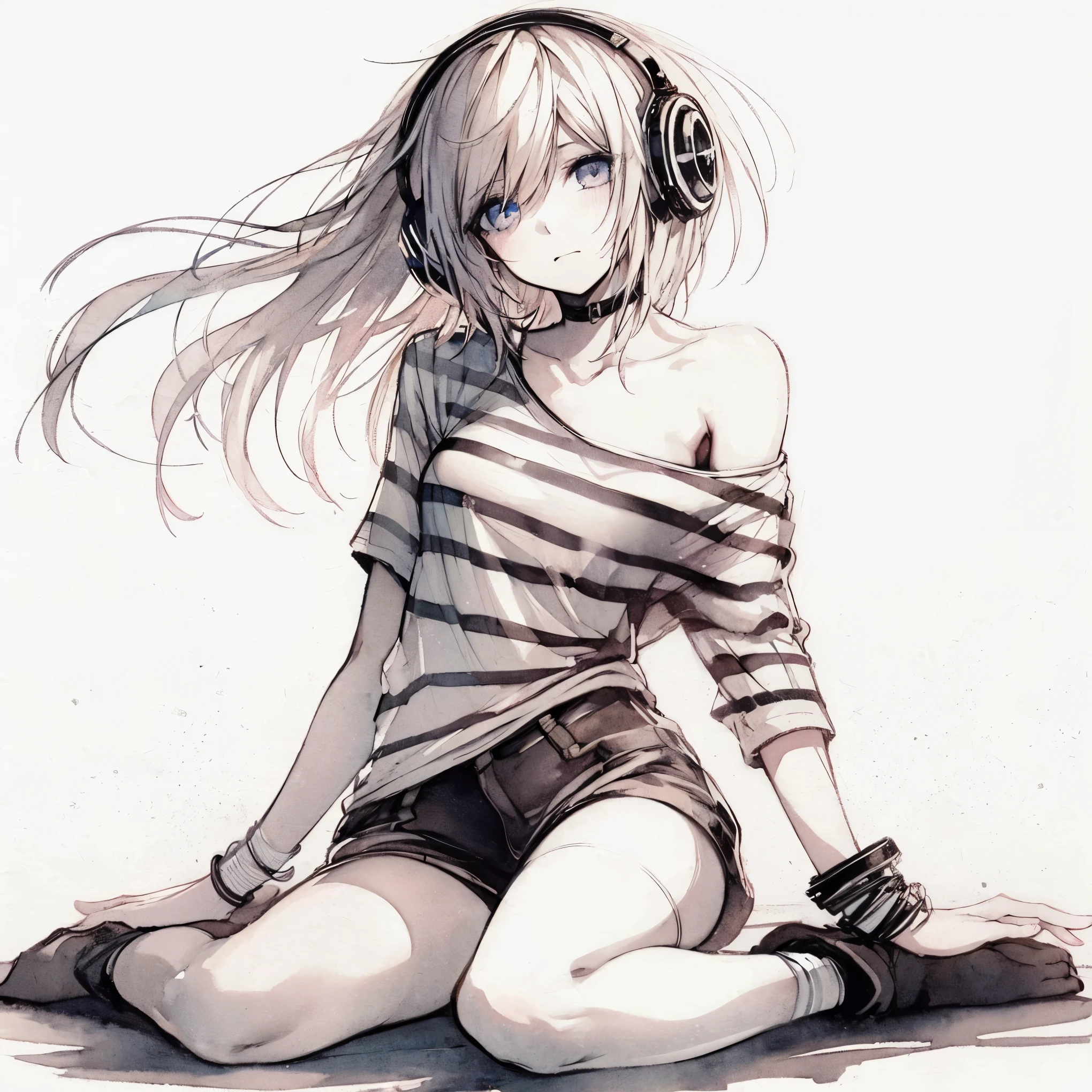 Official art using high-quality hand-drawn watercolor sketch techniques. (best quality,4k,8k,highres,masterpiece:1.2),ultra-detailed,beautiful detailed eyes,A girl with beautiful eyes, everyone, beautiful anime girl, cute anime girl, smooth anime art, anime style, elegant colors, soft lighting, delicate beautiful eyes, very coquettish, (beautiful large breast:1.2), (correct hands:1.2),