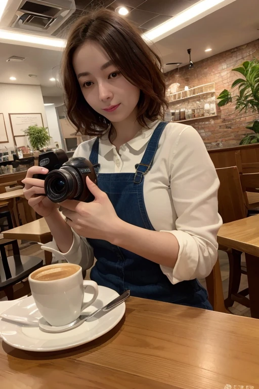 Photographing a cafe table、Amateur filming、iPhone quality、Soothing lighting effects、 Ultra-Realistic Capture、Very detailed、High resolution 16K