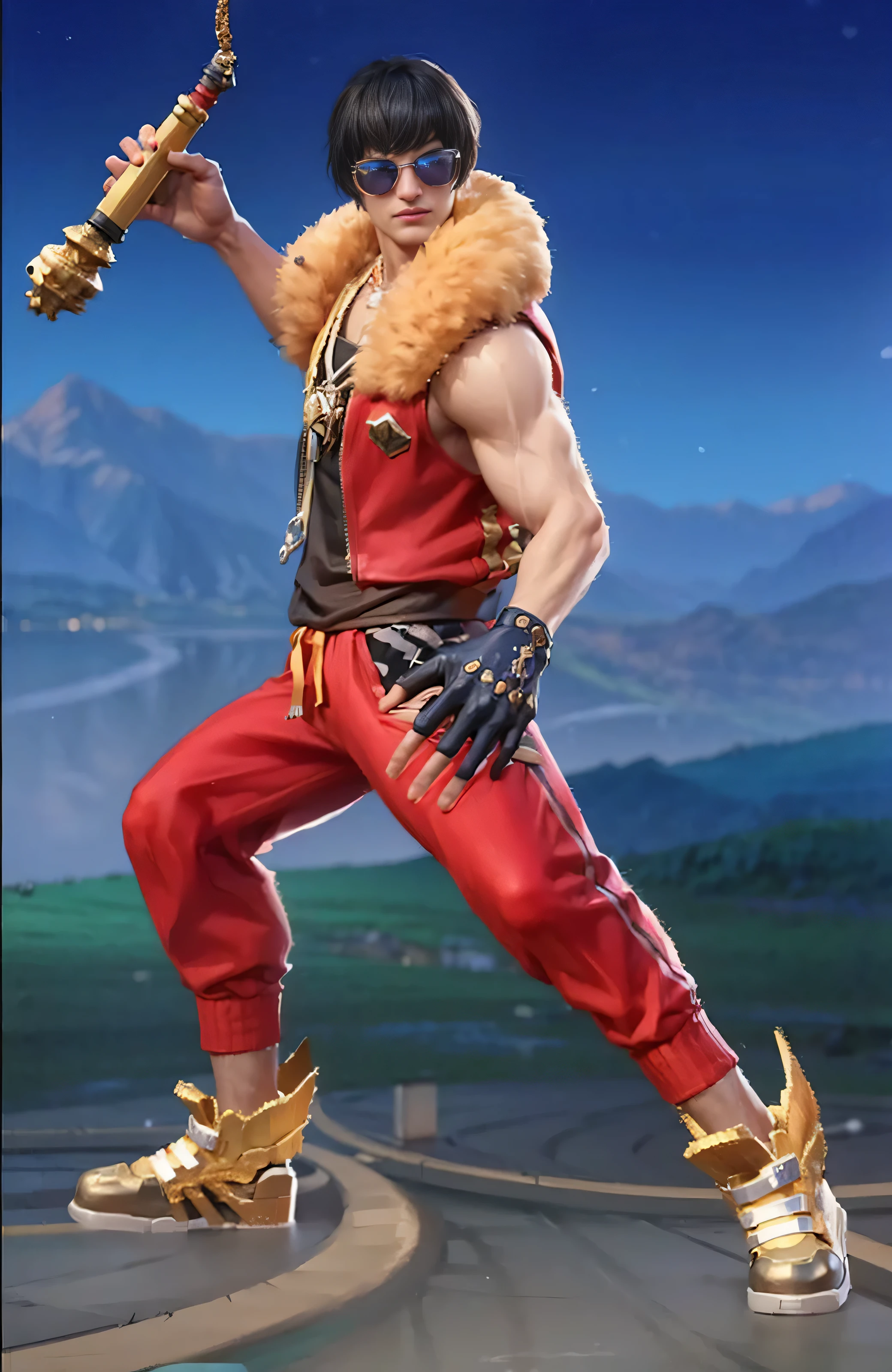 ((male:1.5)),(photorealistic:1.4), best quality, masterpiece, ultra high res, 1man, (detailed face:1.2), (detailed eyes:1.2), (detailed hair:1.2), (detailed clothes:1.2), 4k, (detailed color:1.2),
