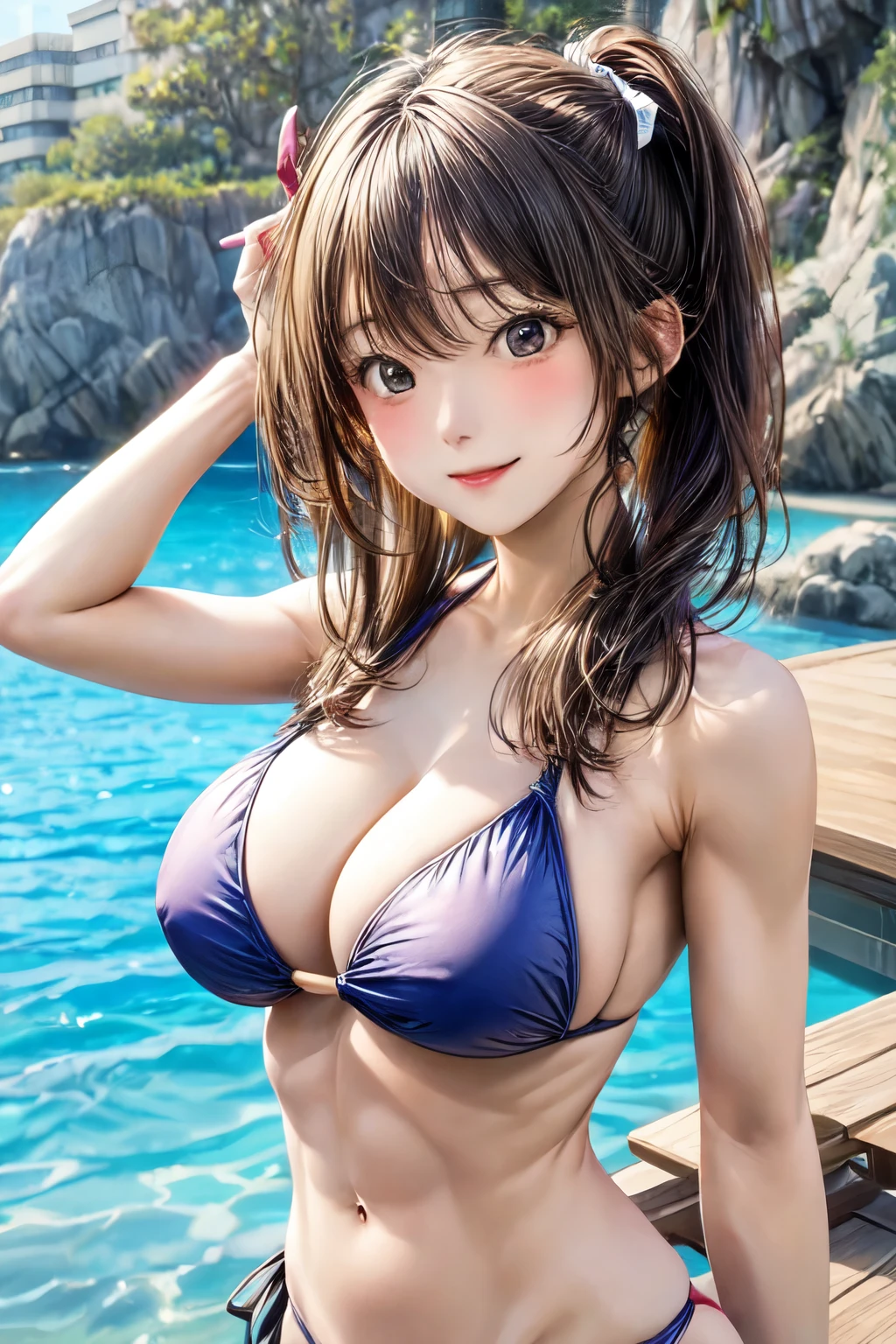 Loli，Abdominal muscle half body，Bikini，Big breasts