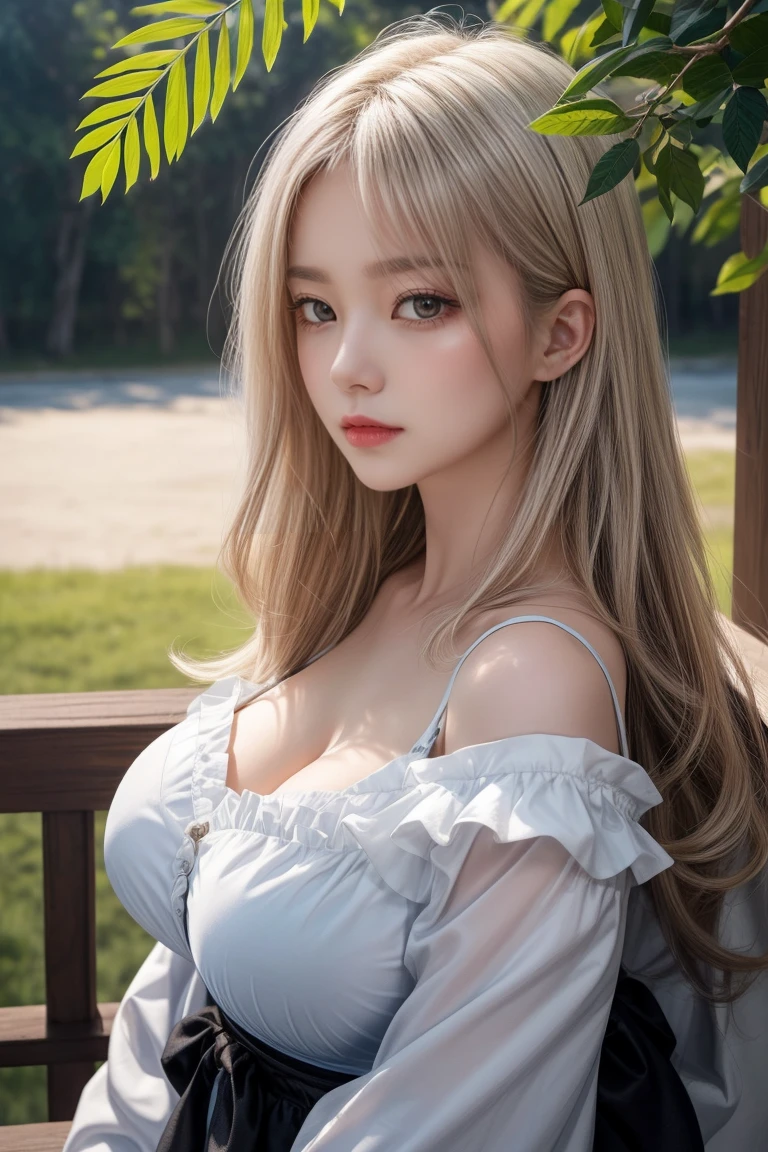 reflected light、Platinum blonde hair with dazzling highlights、Shiny Hair、Super long, silky straight hair、beautiful shiny bangs、bright, clear, Charm, large blue eye、A very beautiful, adorable and cute  girl.、Ample Bust、Beautiful detailed eye、 Beautifully detailed nose,((whole body:1.5)),eyeを強調するメイク、Scattered beneath the surface、Glamorous details、Nature background、Super huge breasts、((Cinematic))、(Loose and fluffy perm:1.4)、1 girl、((Bob Hair:1.3))、超Genuineな8K CG、絵に描いたようなperfectionなperfectionな顔、perfection、clean、masterpiece、Professional artwork、 Famous works of art、perfectionな顔、Beautiful Face、美しいeyeのない女性の体))、alone、(Immersive atmosphere、Claire Obscure:1.5、bright light:1.2、bright lighting)、(blush:0.5)、Captivating look、Very detailed_eye、Thick thighs、big、Beautifully detailed backgrounds、Written boundary depth、Genuine:1.3、Long Shot、whole body、(Zhou Haoguang:1.3)、(Cinematic composition:1.3)、(Puffy eye:1.2)、(Slim legs)、(Light on face and chest)、(((((Underbust)))))、Under the chest、Oily skin、thin、 Mature Woman、Light blue hair、((bright灰色の髪))、(((Two-tone hair)))、Slender women、Cute Woman、 8K Ultra HD,Detailed face、Delicate texture, Long Hair、(yukata)、(festival)、Mask、Yo-yo、Cotton candy