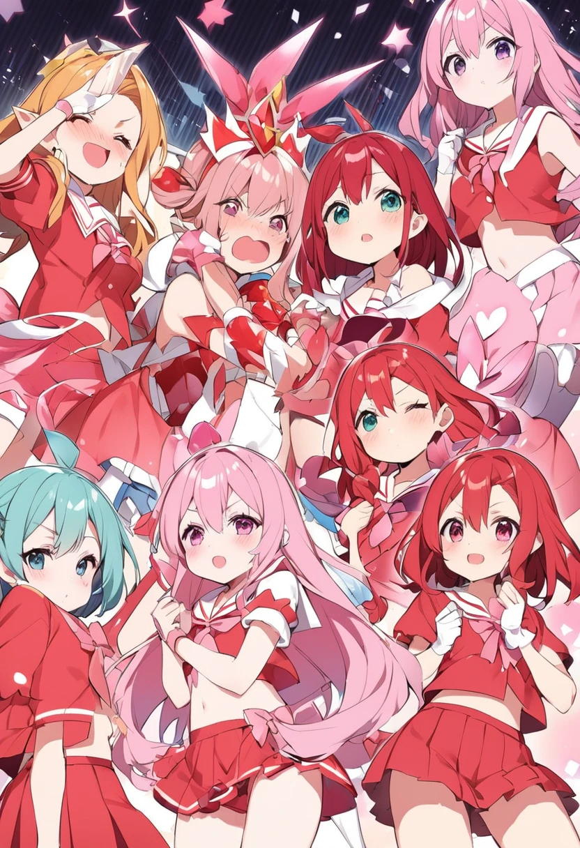 Magical girl before transformation，Middle school students、Red Sailor Suit