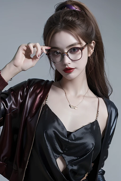 Highest quality、masterpiece、High sensitivity、High resolution、Detailed Description、Slender women、Glasses、Clown makeup、