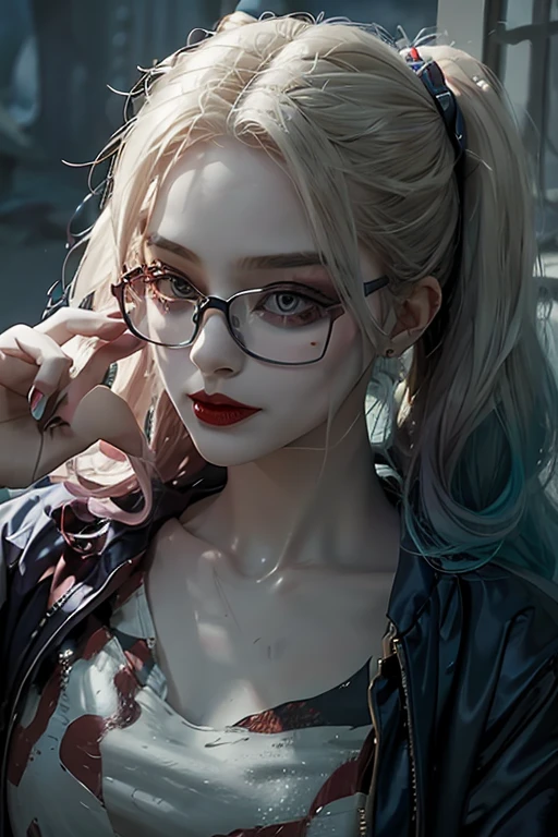 Highest quality、masterpiece、High sensitivity、High resolution、Detailed Description、Slender women、Glasses、Clown makeup、