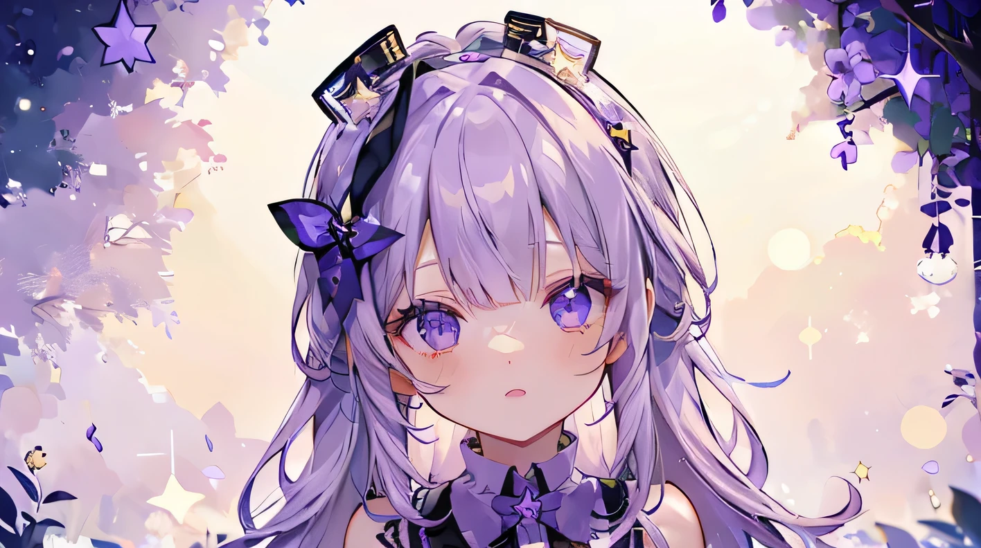 Idols with stars in their eyes、Bunny hair accessory、Purple Hair
