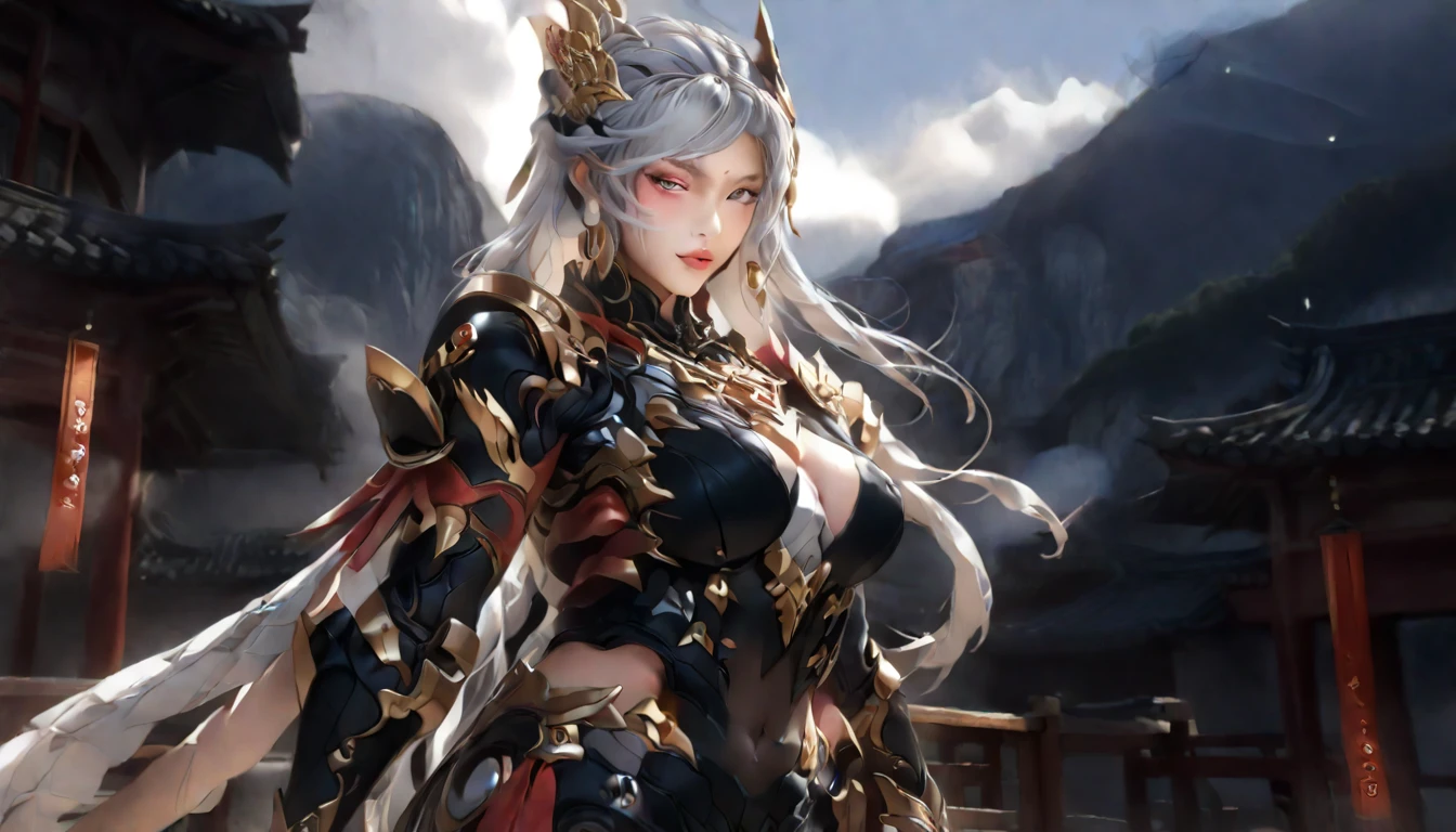 high quality,HD,16K,Sharp Line,1 Girl,fantasy, (Fire Spirits),Pretty Face, Large Breasts, Beautiful legs,In the mountains,Focus Girl,detailed Pretty Face,Detailed clothes,beautiful eyes,Cool,Sexy,Dynamic Angle,穿着华服的神明Strike a pose拍照, Ancient mysterious sexy goddess, Traditional beauty woman, Beautiful female warrior god of war , Beautiful sexy goddess, Gorgeous role-playing, high, Beautiful young girl, Beautiful woman, 华丽Beautiful woman, Complex clothing,Chinese Mystical Aesthetics, Beautiful Asian ancient mysterious girl, Extremely detailed shot of the goddess, Jaw-dropping sexy beauty, Big breasts deep neckline sexy belly button(butt), (bedroom), (Sexy Girls), masterpiece, best quality, Bangs, blush, Chest, clavicle, Eyebrows visible through hair, (Gradient red and gold hair), Jewelry, Long hair,Bright Eyes, ring, (solitary), illustration, fashionable, miss, Strike a pose, background, element, confident, Express, Accessories, majestic, striking, key point, Dynamic poses, ((plump)), (black))Woman in transparent dress,Viewer,(((Full breasts, Keeley University))),Slim waist,(Navel exposed,Bare waist), Long hair, extreme detailed details, 详细的fantasy艺术, Stunning character art, Beautiful and exquisite character art, Beautiful transparent dress, Very detailed, Large Breasts,Chest,Golden ratio figure,Beautiful figure,Ultra wide-angle shooting,Full body shot拍摄,Body close-up,Full body shot,Wearing a pleated tulle skirt,柔和动漫illustration, 柔和的深色background,Fujifilm XT3 Clear focus, f 5.6, High Detail, Clear focus,(Wearing openwork clothing),, (Natural light), (Tempting)translucent, Good velvet quality, Compared, Divine Light,, Silver hair, 天空background, Absolute Strength,Female Shinmei,穿着性感丝绸的Female Shinmei,,Large Breasts,Chest,Golden ratio figure,Beautiful figure,Ultra wide-angle shooting,Full body shot,Body close-up,Full body shot, Wearing a tulle dress, Model shooting style, Large Breasts,饱满Chest,Golden ratio figure,Beautiful figure,(Extremely detailed CG 8k wallpaper unit), The most beautiful artistic photos in the world, , 8K 超HD, ) on the beach,Sexy lazy posture,Sexy seductive expression,best quality,masterpiece,Ultra-high resolution,(Practical:1.4),original photo,Ultra-high resolution