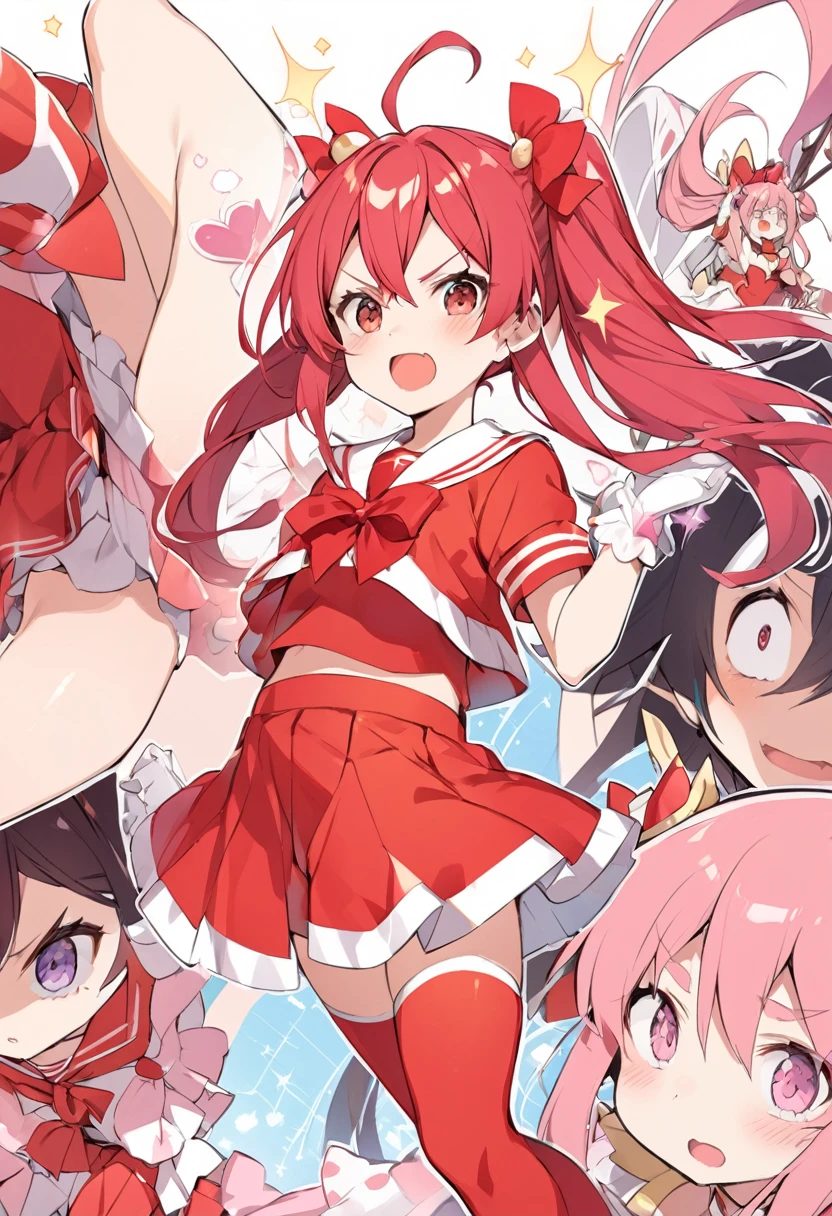 Magical girl before transformation，Middle school students、Red Sailor Suit