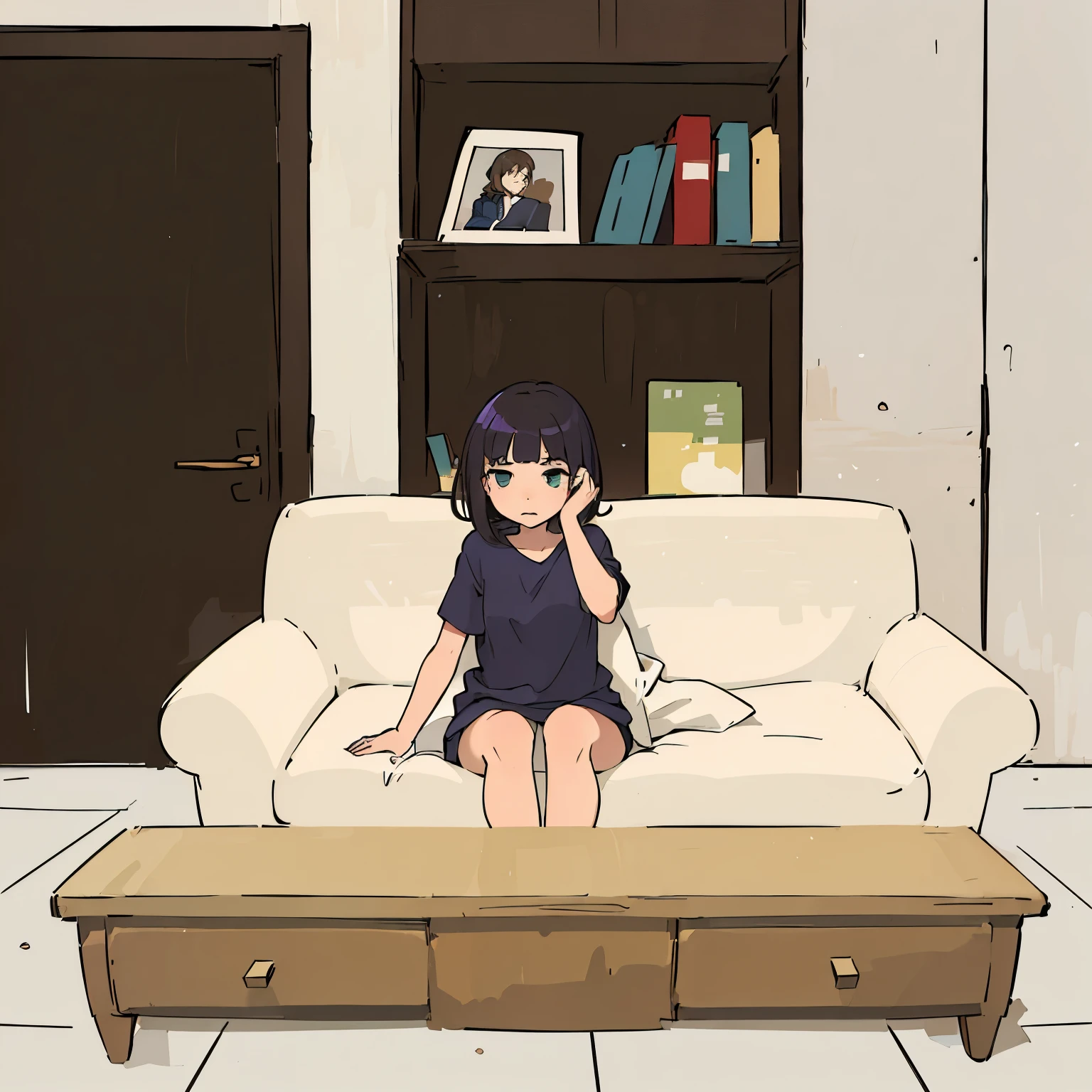 1 girl with black hair on a bed looking at the camera showing her vagina, mostrando os peitos, sem calcinha, opening your legs for the camera, corada, Shy posture, squat position , despida, nua, pelada, pussy vagina private parts samples, hands and arms behind the legs, ,peitos, mamilos sem camisa ou regata em um quarto normal