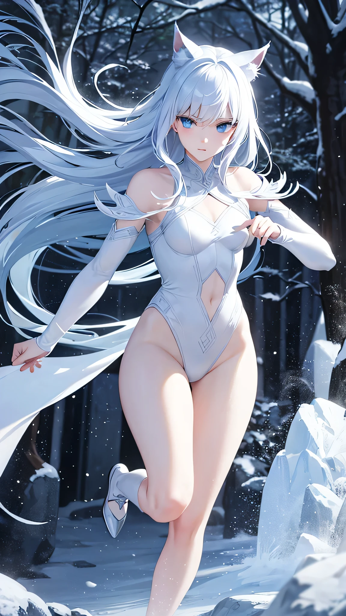 •name: Eilin (Ireland)
•age: Age 16 • Birthplace: Jotunheim • Features:
• Pure white hair and icy blue eyes • Small and slim、But fast and agile • Moves as quiet and graceful as a wolf scurrying through a winter forest