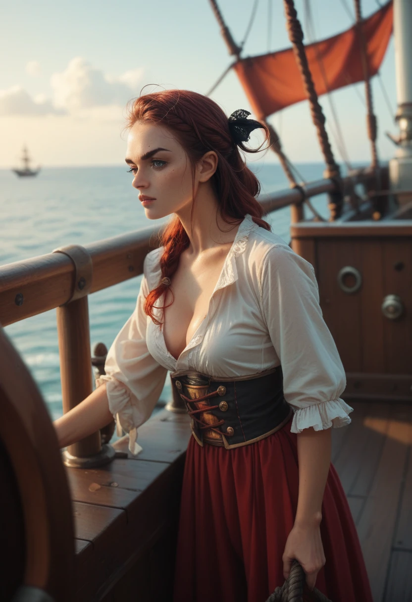 Red Pirate ship