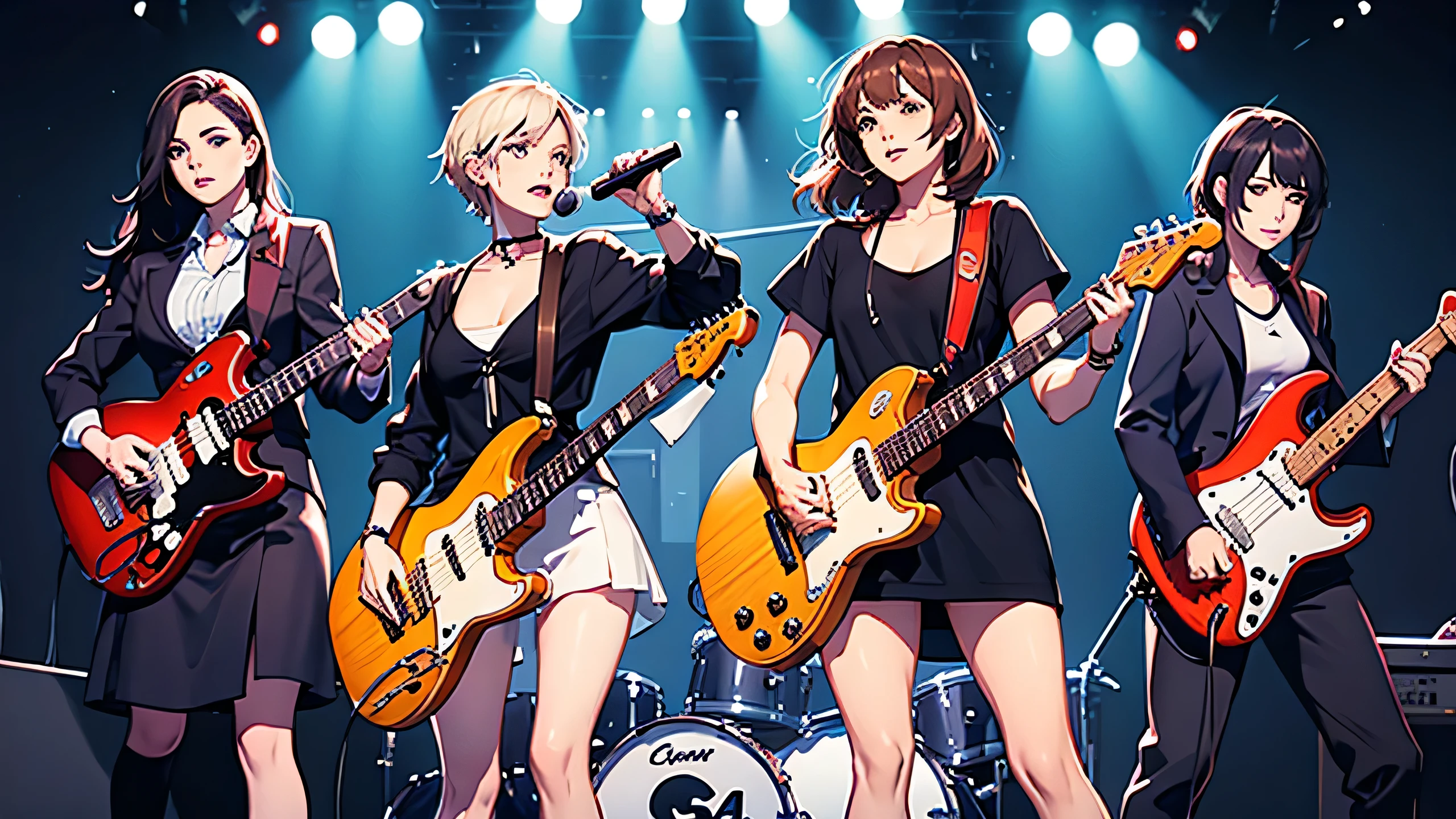 Cool female band 4people