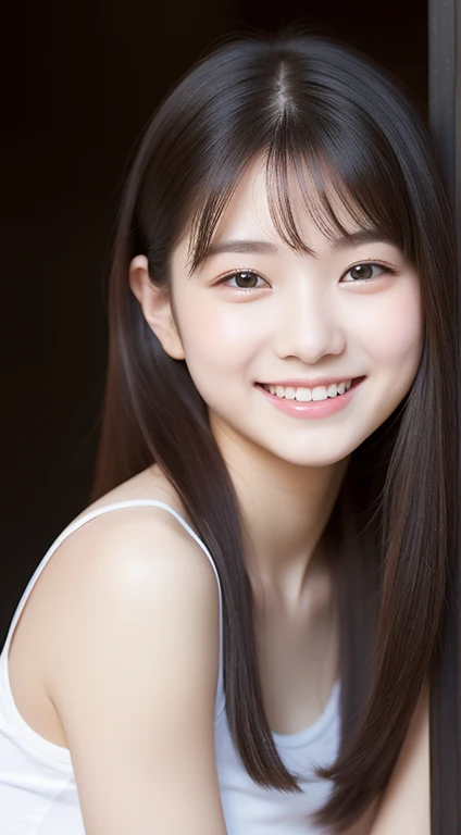 Enhanced Dynamic Perspective,Cute pretty beautiful girl,JK ,18-year-old、Look at me and smile,Simple Background,Masterpieces,high quality,Girls' School、4K resolution,Ultra-fine,More about pubic hair,Accurate,Cinema Lighting,Volleyball Club、Keep the original face proportions、(Big ample breasts)、((Button Gap))、squat、