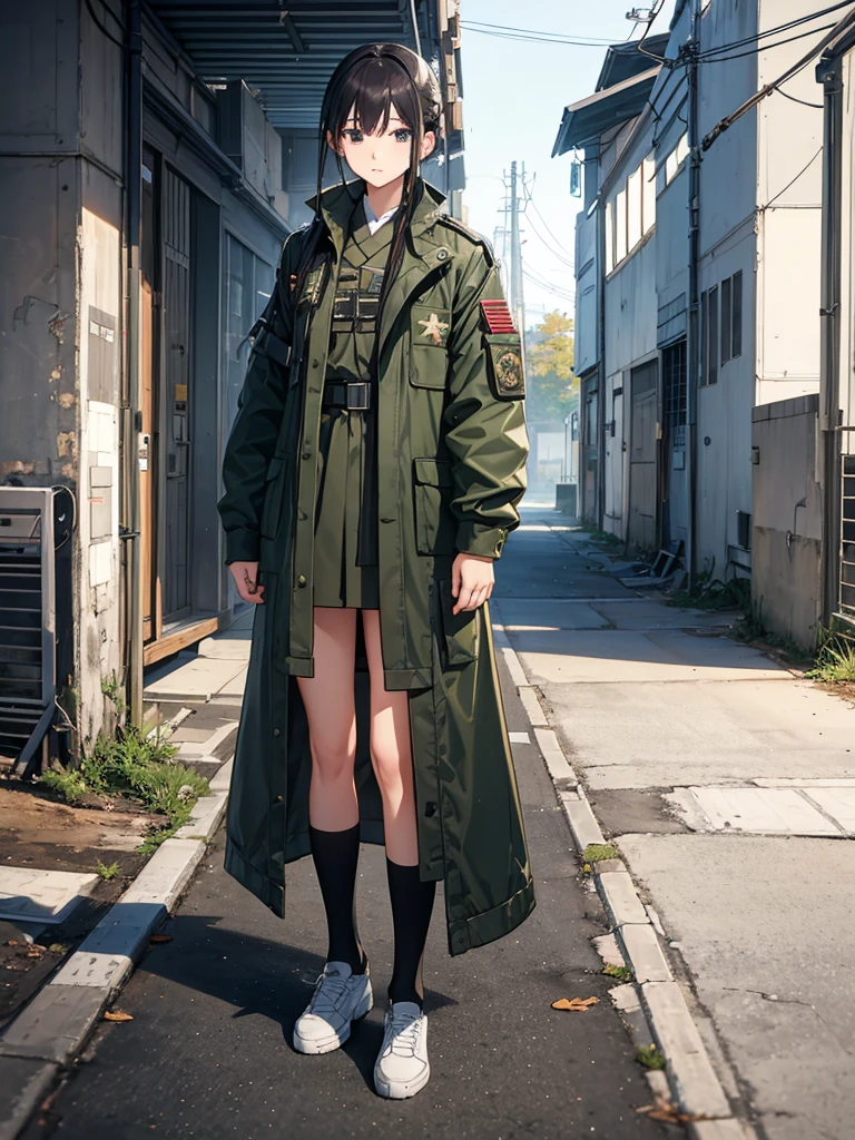 Boys and girls dressed in military fashion、Abandoned Research Facility、Armament、end of the century