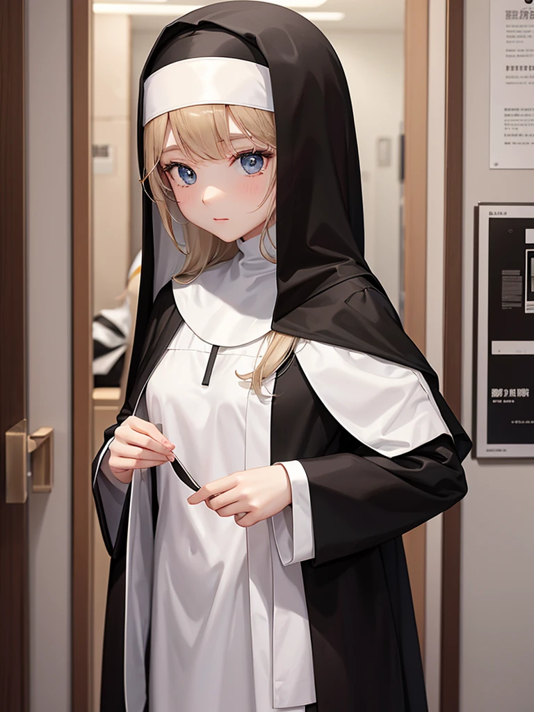 saint、A girl dressed in a nun&#39;s outfit、Abandoned Research Facility、Armament、end of the century、Android