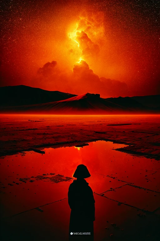 Highest quality、masterpiece、Desolate Earth、wreckage、Red Sky、Surrealism