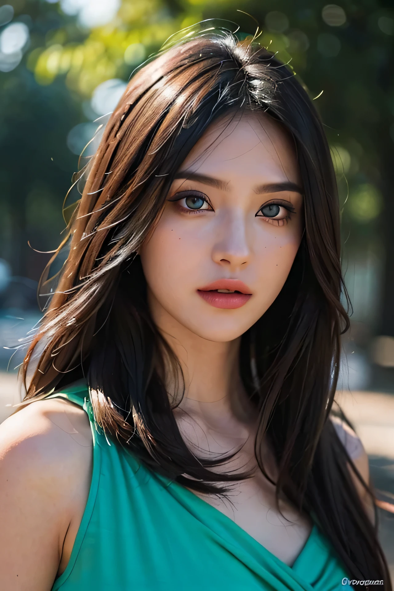 (best quality, highres, realistic:1.37), HDR, ultra-detailed, 23-year-old woman, beautiful detailed green eyes, beautiful detailed lips, long eyelashes, flawless skin, natural makeup, elegant posture, soft natural lighting, subtle background , portrait, vivid colors