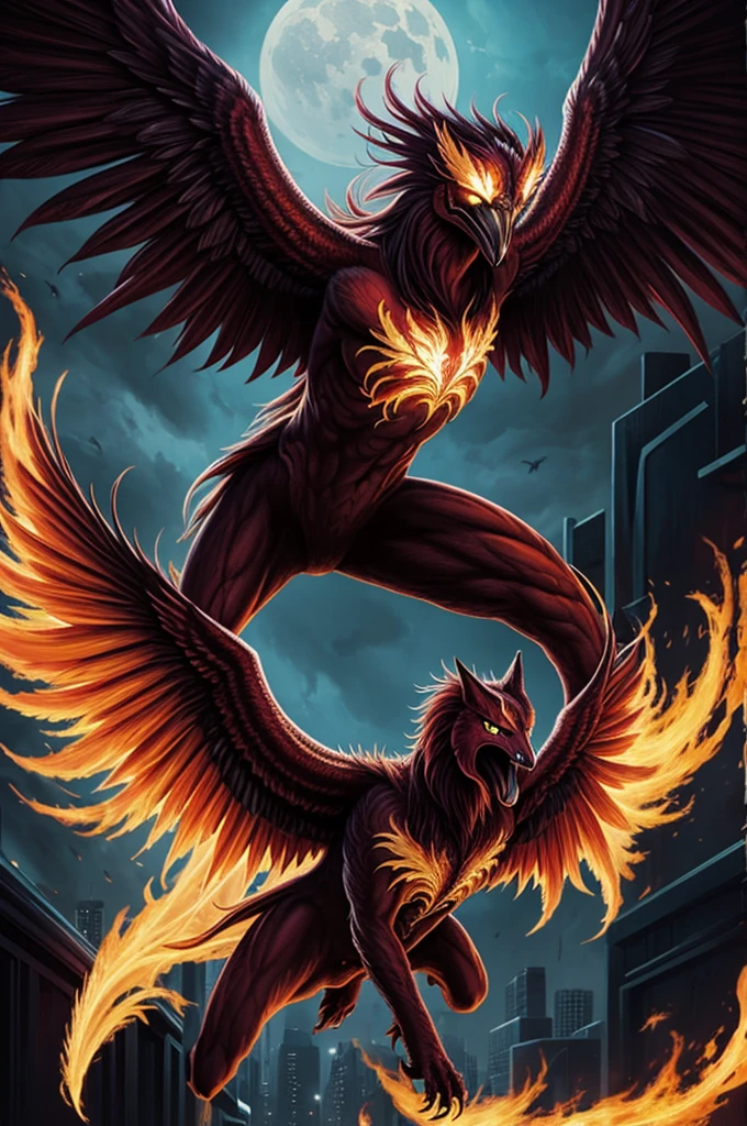 A half phoenix half lycan hybrid