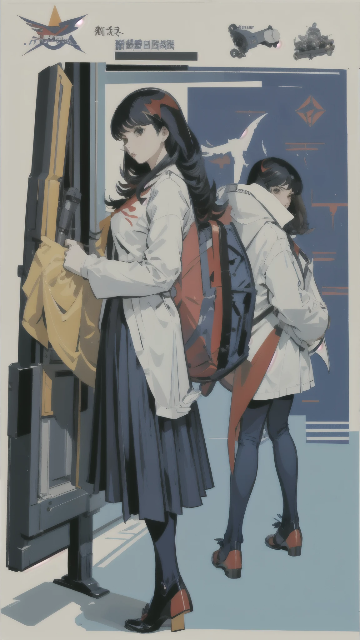 years_CLASSIC_Jun Gatchaman_Own Wife、militaryru、Gatchaman uniform、detailed、masterpiece、Reference Art、Reference Sheet、Multiple Views、Reference Sheet、Model Sheet