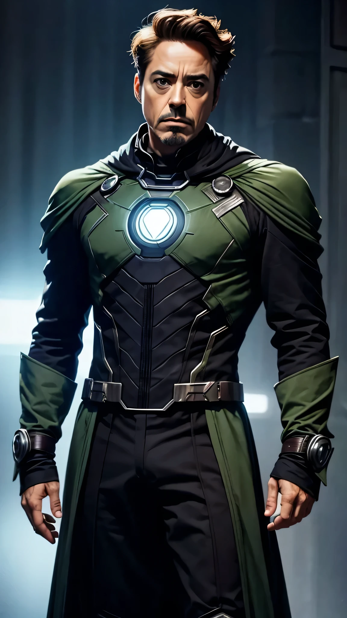 Robert Downey Jr Wearing a victor von doom suit 