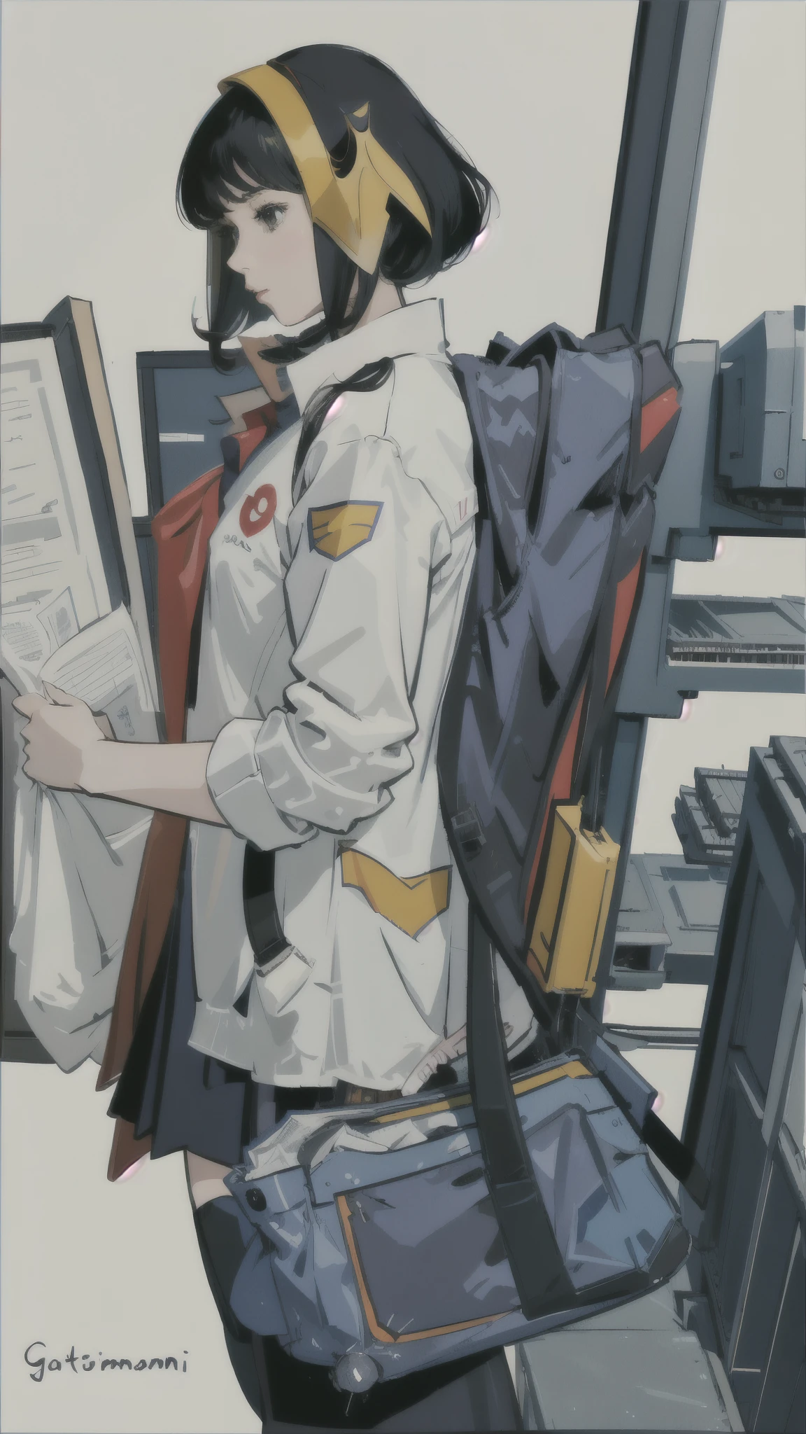 years_CLASSIC_Jun Gatchaman_Own Wife、militaryru、Gatchaman uniform、detailed、masterpiece、Reference Art、Reference Sheet、Multiple Views、Reference Sheet、Model Sheet