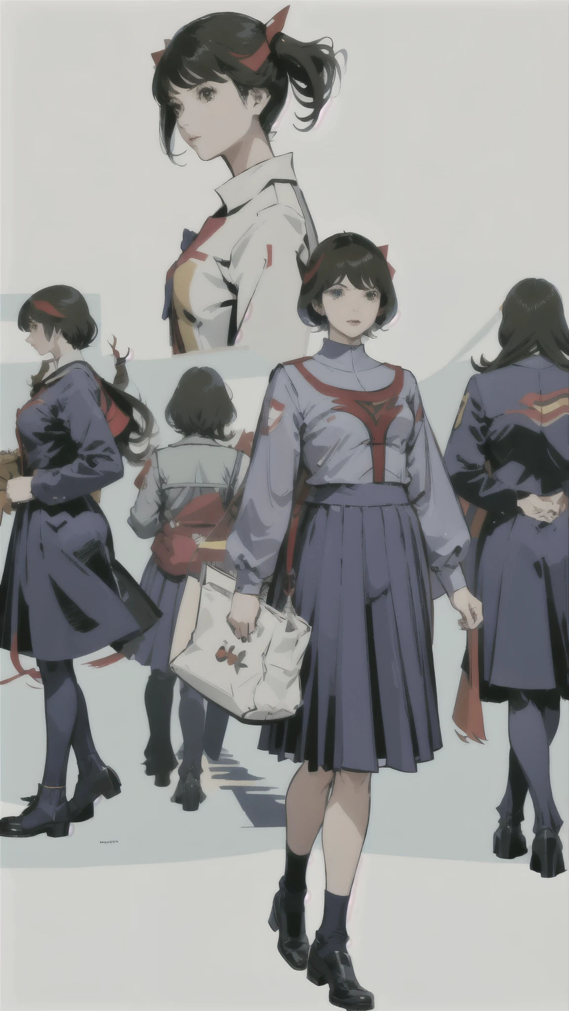 years_CLASSIC_Jun Gatchaman_Own Wife、militaryru、Gatchaman uniform、detailed、masterpiece、Reference Art、Reference Sheet、Multiple Views、Reference Sheet、Model Sheet